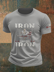 Men's Iron Sharpens Iron Proverbs 27:17 Print T-shirt