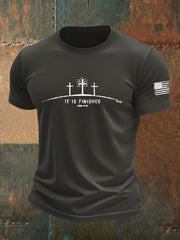 Men's It Is Finished Cross Print T-shirt
