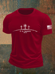Men's It Is Finished Cross Print T-shirt