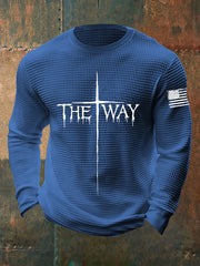 Men's The Way Cross Waffle Long-sleeved T-shirt