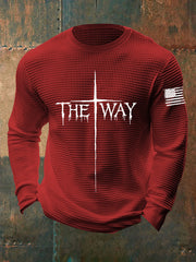 Men's The Way Cross Waffle Long-sleeved T-shirt