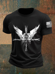 Men's Angels At The Cross Gothic Christian Short-sleeved T-shirt