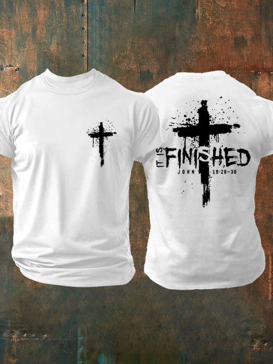 Men's It Is Finished Cross Print T-shirt