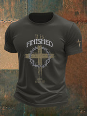 Men's It Is Finished Cross Print T-shirt