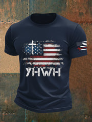 Men's Faith Yeshua Cross Flag Short Sleeve T-shirt