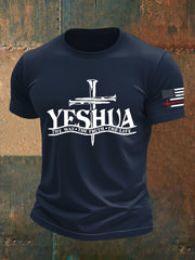 Men's Faith Yeshua Cross Flag Short Sleeve T-shirt