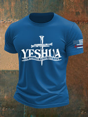 Men's Faith Yeshua Cross Flag Short Sleeve T-shirt