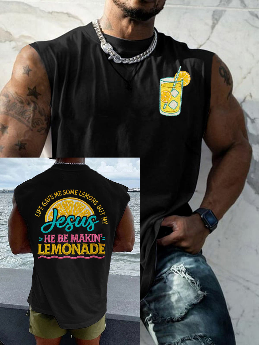 Men's Life Gave Me Some Lemons But My Jesus He Be Makin' Lemonade Vest