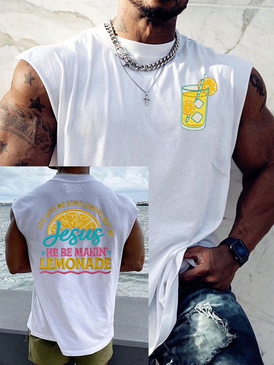 Men's Life Gave Me Some Lemons But My Jesus He Be Makin' Lemonade Vest