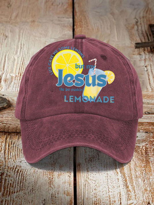 Unisex Life Gave Me Some Lemons But My Jesus He Be Makin' Lemonade Print Hat