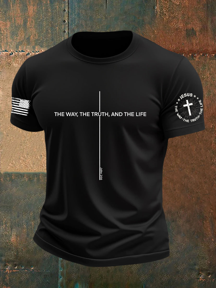Men's John 14 6 Jesus The Way The TruthThe Life Short Sleeve T-shirt
