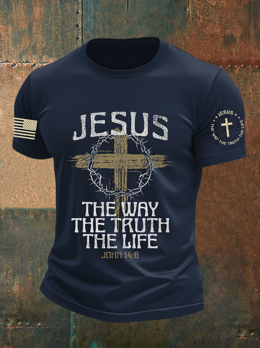 Men's John 14 6 Jesus The Way The TruthThe Life Short Sleeve T-shirt