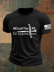 Men's He Left the 99 Faith Cross Short Sleeve T-shirt