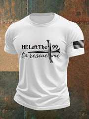 Men's He Left the 99 Faith Cross Short Sleeve T-shirt