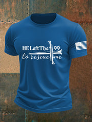 Men's He Left the 99 Faith Cross Short Sleeve T-shirt