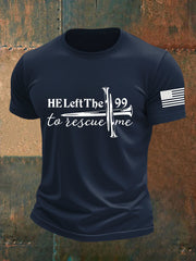Men's He Left the 99 Faith Cross Short Sleeve T-shirt