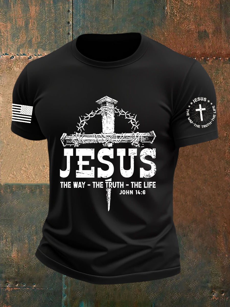 Men's John 14 6 Jesus The Way The TruthThe Life Short Sleeve T-shirt