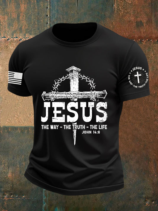 Men's John 14 6 Jesus The Way The TruthThe Life Short Sleeve T-shirt