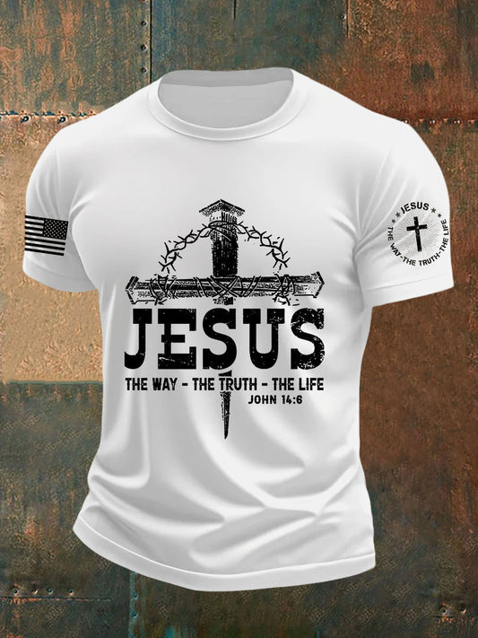 Men's John 14 6 Jesus The Way The TruthThe Life Short Sleeve T-shirt