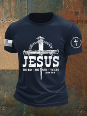 Men's John 14 6 Jesus The Way The TruthThe Life Short Sleeve T-shirt