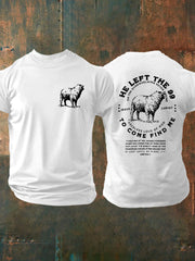 Men's He Left the 99 Faith Cross Short Sleeve T-shirt