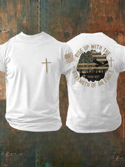 Men's Rise Up With The Strength of An Eagle Printed Casual T-shirt