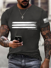 Men's It Is Finished Printed Casual T-shirt