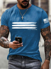 Men's It Is Finished Printed Casual T-shirt