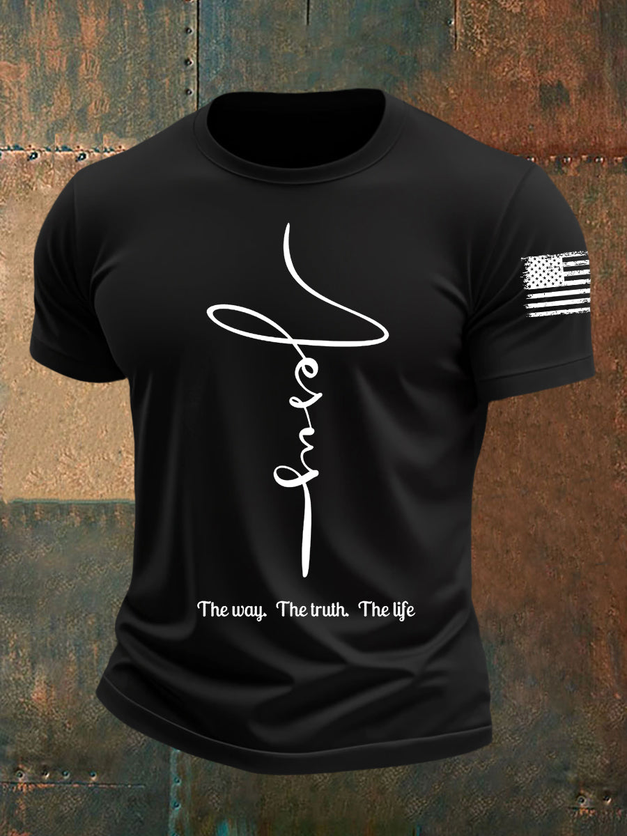 Men's Jesus The Way The Truth The Life Short-sleeved T-shirt