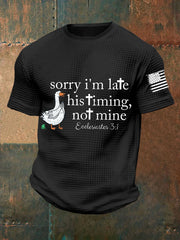Men's Sorry I'm Late Waffle Short Sleeve