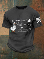 Men's Sorry I'm Late Waffle Short Sleeve