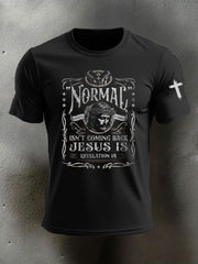 Men's Normal Isn't Coming Back To Us Jesus Is Printed Casual T-shirt
