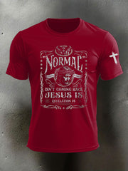 Men's Normal Isn't Coming Back To Us Jesus Is Printed Casual T-shirt