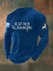 Men's Christian He Left the 99 to Find Me Long Sleeve T-shirt