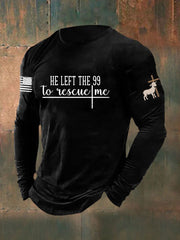 Men's Christian He Left the 99 to Find Me Long Sleeve T-shirt