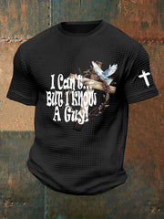 Men's I Can't But I Know A Guy Waffle Print Casual T-Shirt
