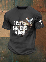 Men's I Can't But I Know A Guy Waffle Print Casual T-Shirt