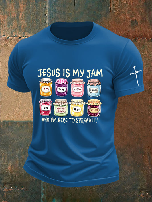 Men's Funny Christian Jesus Is My Jam Short Sleeve T-shirt