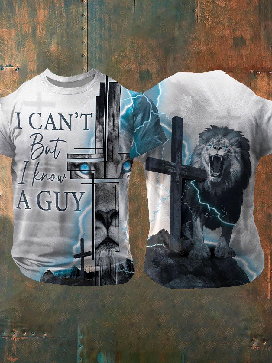 Men's I Can't But I Know A Guy Printed Casual T-shirt