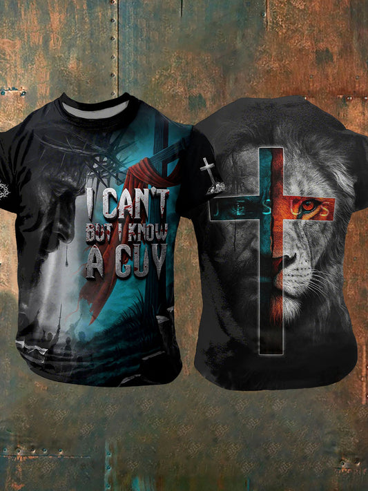 Men's I Can't But I Know A Guy Printed Casual T-shirt