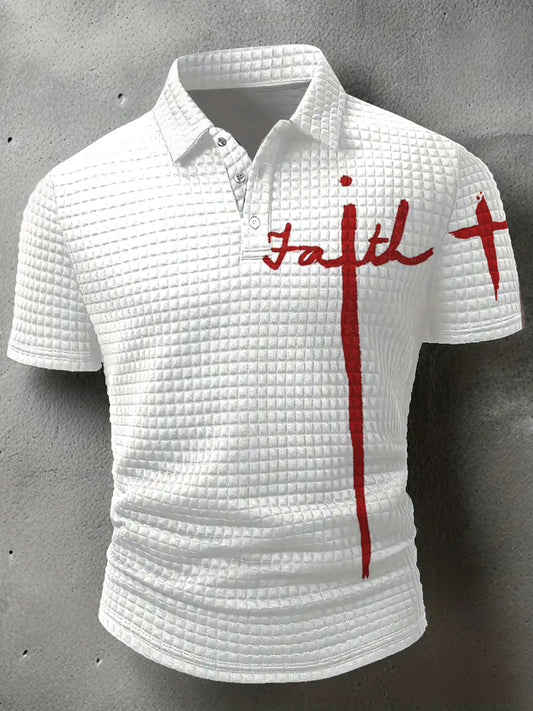 Men's Jesus's Blood Faith Print shirt