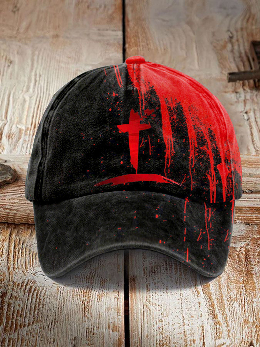 Unisex Jesus's Blood Faith Print Print Cap