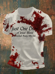 Men's Jesus's Blood Faith Print t-shirt