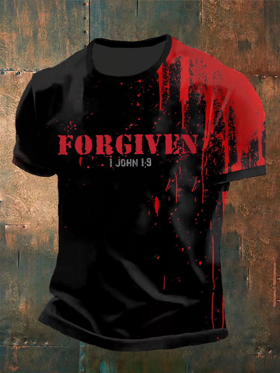 Men's Jesus's Blood Faith Print t-shirt