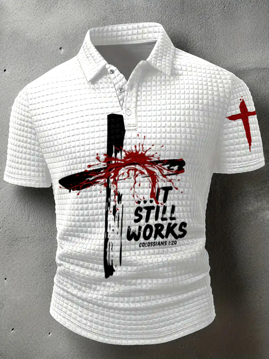 Men's Jesus's Blood Faith Print shirt