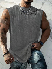 Men's Be Strong And Courageous Printed Vest