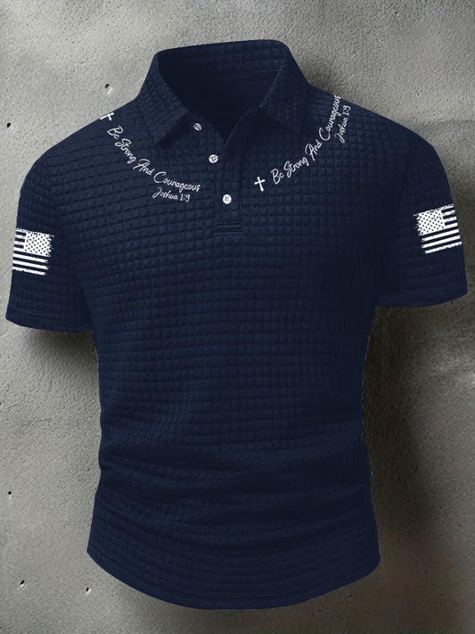 Men's Be Strong And Courageous Short Sleeve Shirt