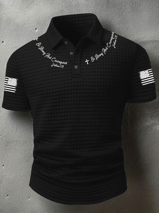 Men's Be Strong And Courageous Short Sleeve Shirt