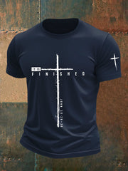Men's It Is Finished Printed Casual T-shirt