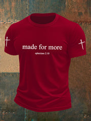 Men's Made for More Ephesians 2:10 Faith Cross Short Sleeve T-Shirt